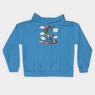 Under on the puppetry express Kids Hoodie